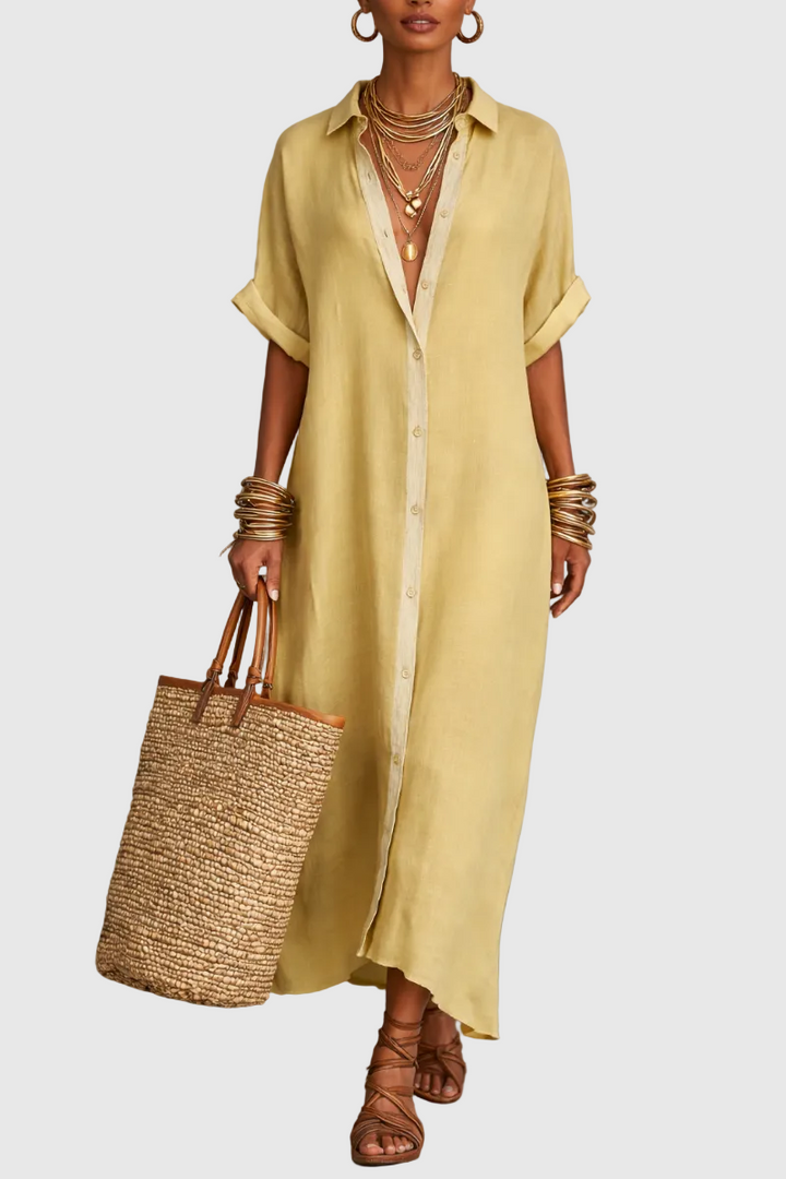 Manelle™ | Maxi Ruha Minimalista Vonallal