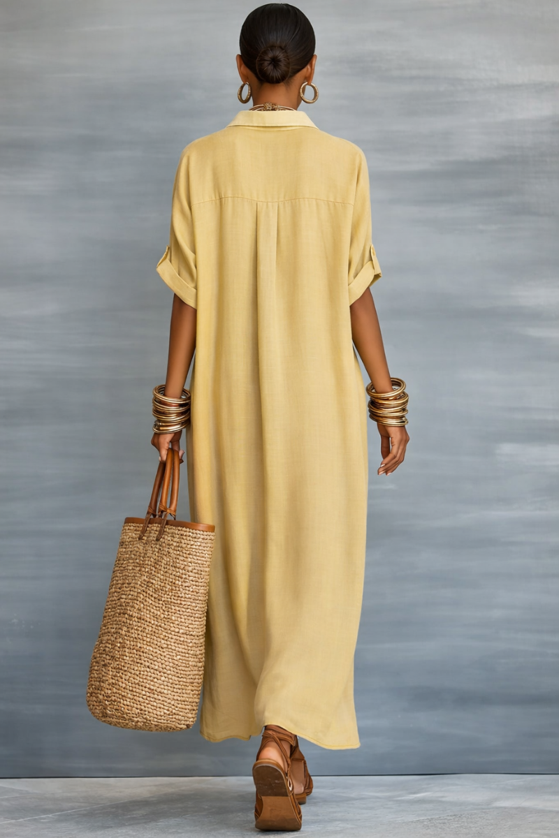 Manelle™ | Maxi Ruha Minimalista Vonallal