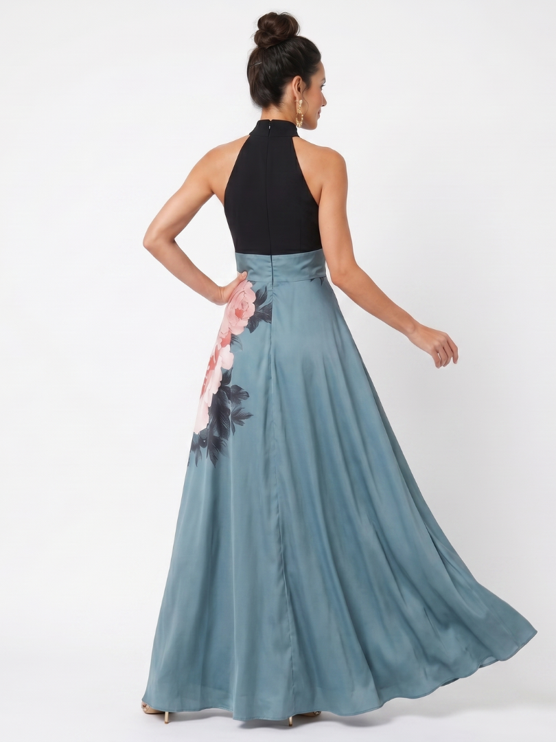 Orsolya | Estélyi eleganica, virágos szoknyával