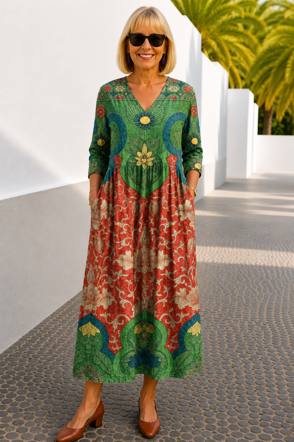 Noémi | Vintage Virágos Maxi Ruha