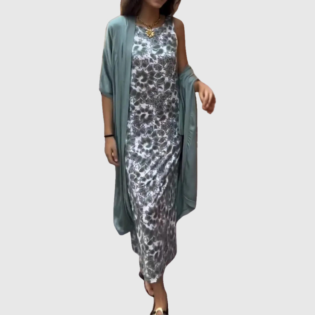 Melanie™ | Elegáns ruha kardigánnal