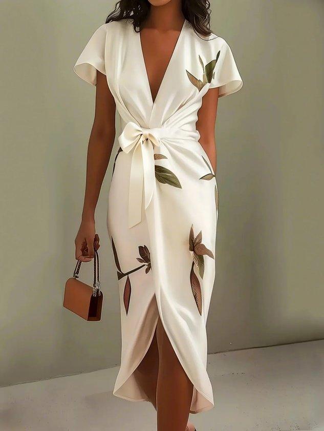 Noémi | Elegáns Virágos Wrap Ruha