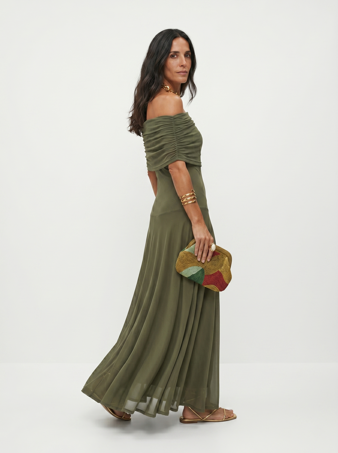 Karola | Elegáns off-shoulder maxi ruha