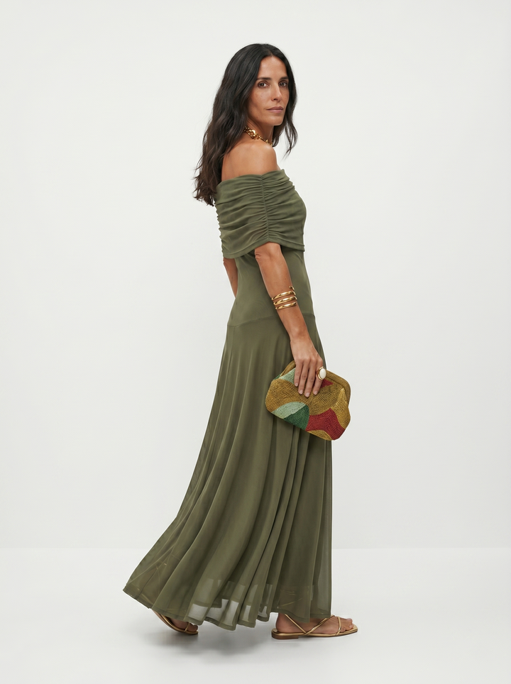 Karola | Elegáns off-shoulder maxi ruha