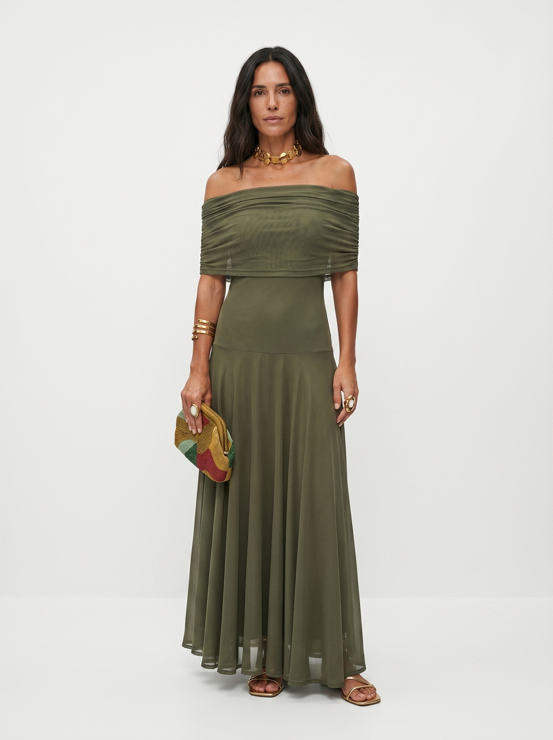 Karola | Elegáns off-shoulder maxi ruha