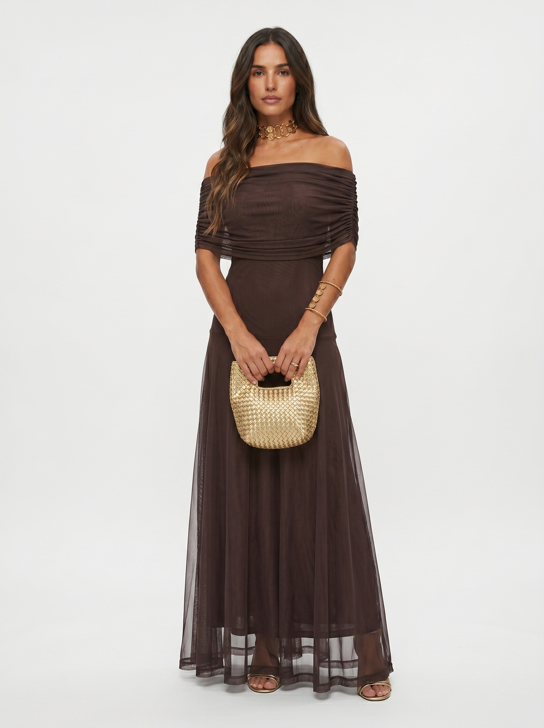 Karola | Elegáns off-shoulder maxi ruha