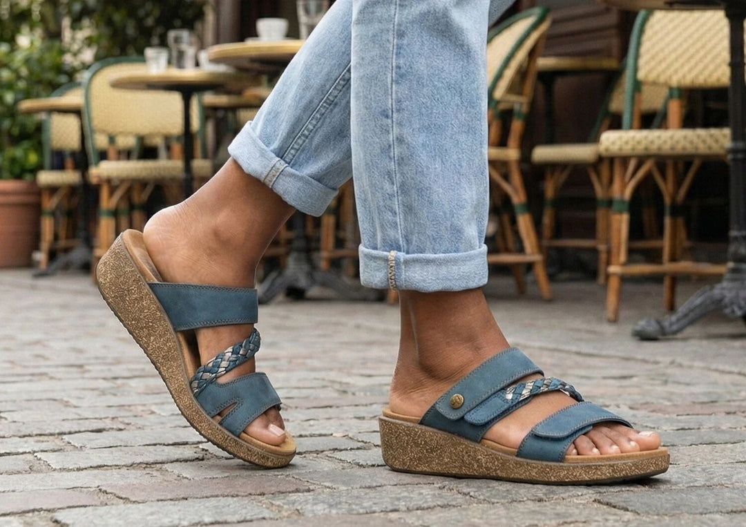 Carrie | Kék elegáns komfort szandál