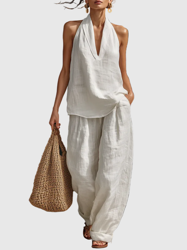 Zoë™ || Ujjatlan szett széles nadrággal