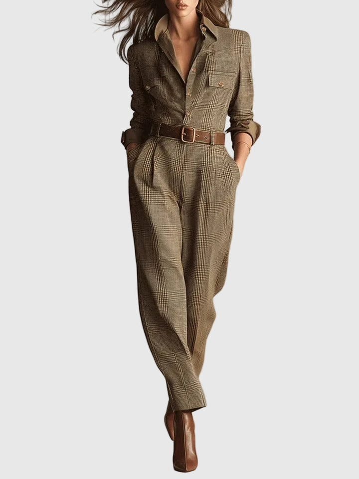Anna™ || Elegáns kockás overall