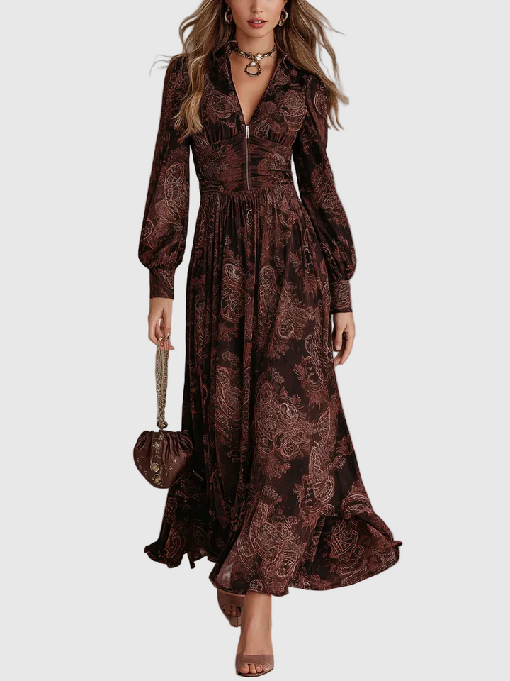 Ariane™ | Paisley Maxi Ruha Derékhangsúlyozással