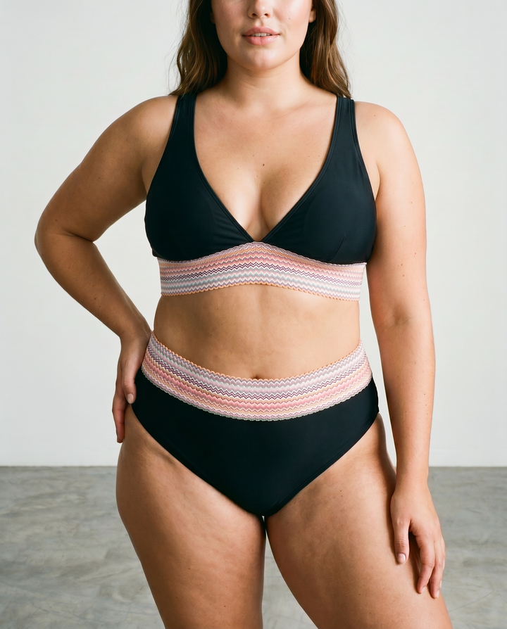Elara | Alakformáló Push-Up Bikini Magas Derekú Tervezéssel